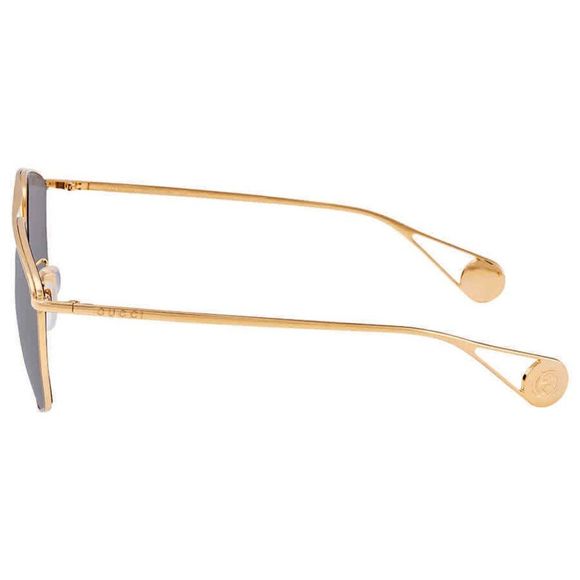 NEW Gucci Green and Gold Geometric Unisex Sunglasses - Picture 3 of 4